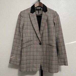 Rag & Bone Ridley Tartan Plaid Blazer Womens 0 Equestrian Heritage Old Money